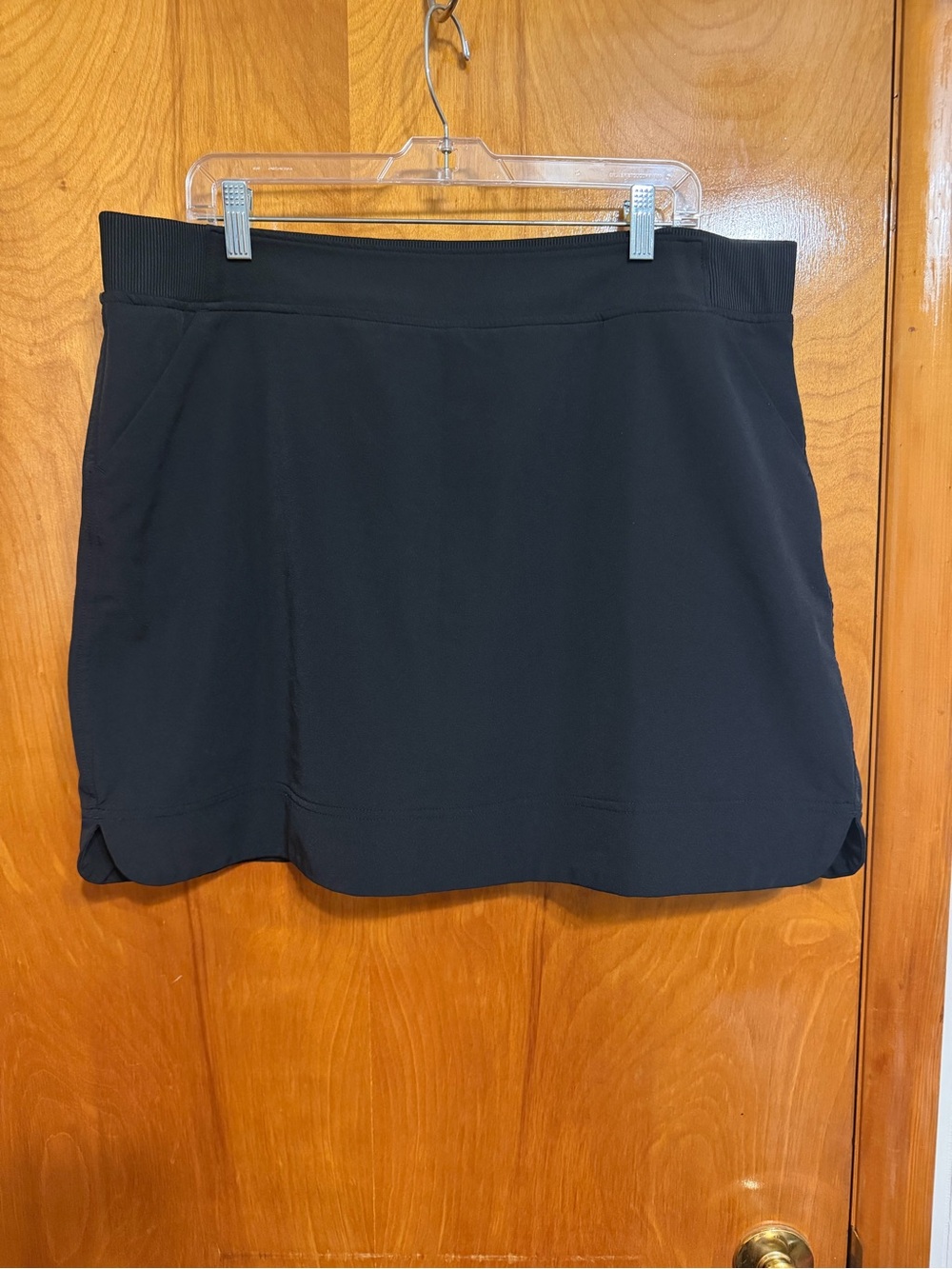 Women's Black Athletic Skort with Built-In Short Liner